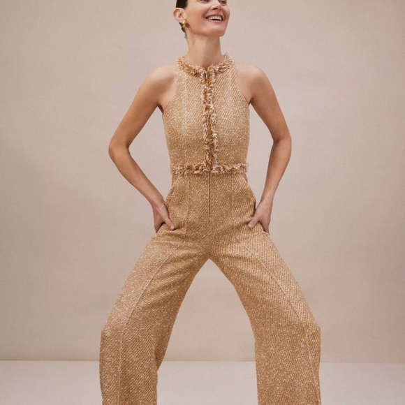 Me+Em Gold Tweed jumpsuit - Picture 3 of 3